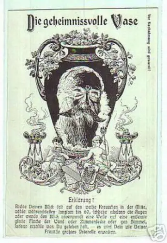 02055 Ak die geheimnisvolle Vase magisches Bild 1902