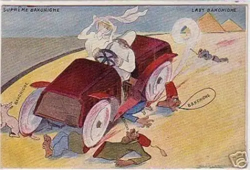 06281 Humor Ak Ägypten "Last Bakchiche" um 1910