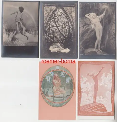 04947/5 Erotik Ak Kunst und Skulpturen um 1910