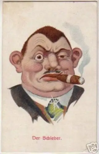 09643 Künstler Postkarte "Der Schieber" 1923