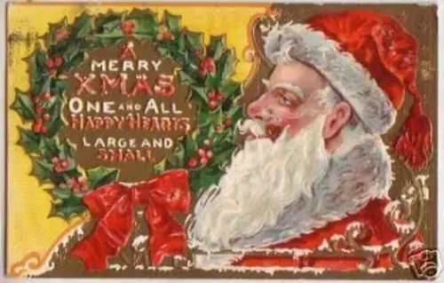 10027 Präge Ak mit Weihnachtsmann Motiv 1908