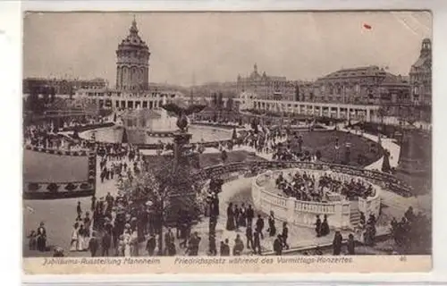 23502 Ak Jubiläums Ausstellung Mannheim Friedrichsplatz während des Konzertes
