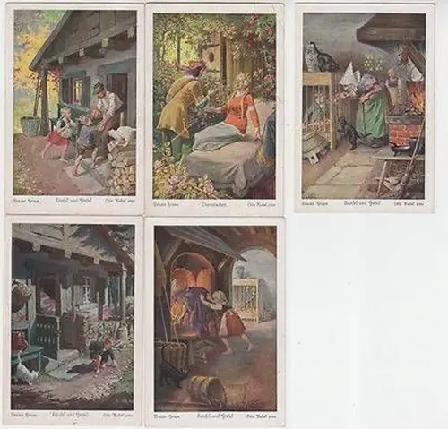 37070/5 Ak Märchen der Gebrüder Grimm um 1930