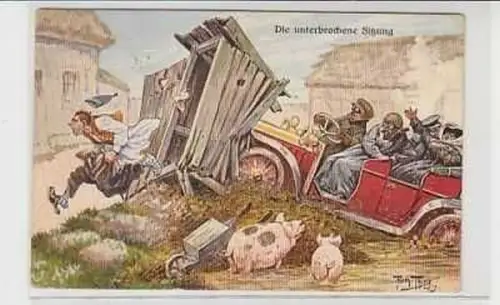 36215 Ak Arthur Thiele "Die unterbrochene Sitzung" 1910