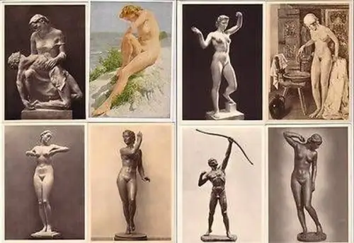 48186/8 Erotik Ak Akt in der Kunst um 1940