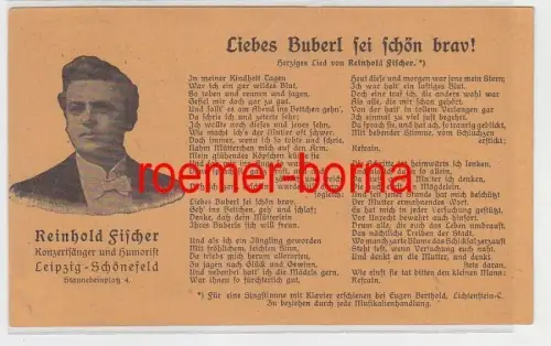 67765 Ak Reklame Reinhold Fischer Konzertsänger Leipzig-Schönefeld um 1920
