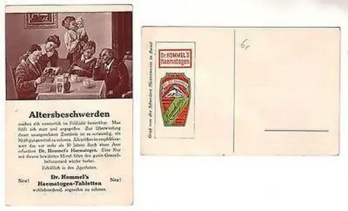 67479 Reklame Ak Dr. Hommels Haematogen um 1920