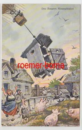 72144 Arthur Thiele Künstler Ak 'Des Bauern Himmelfahrt' 1911
