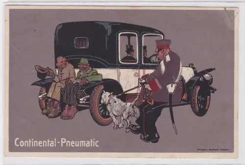 90477 Reklame Humor Ak Continental Pneumatic Automobil 1914