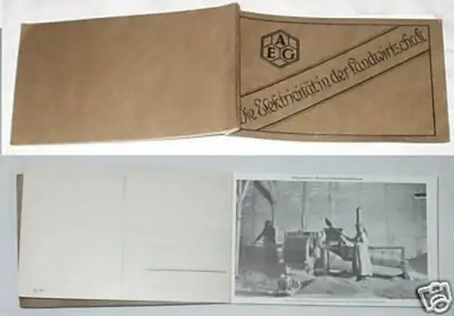Mappe mit 11 Reklame Ak Firma AEG um 1920