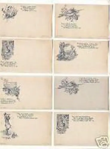 schöne Mappe mit 10 Humor Ansichtskarten um 1900 e