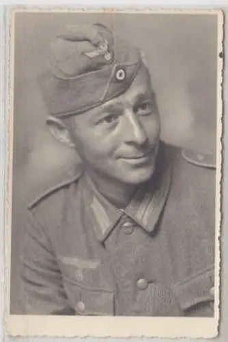 49081 Foto Ak Porträt Aufnahme Soldat 2. Weltkrieg