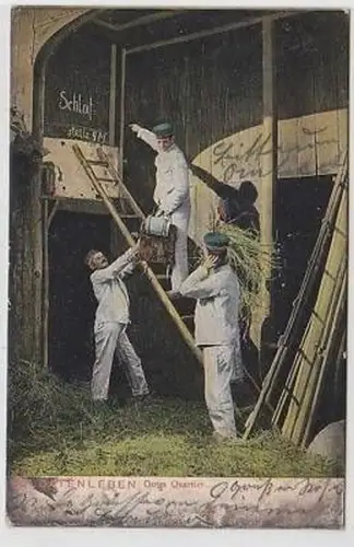 33914 Militär Ak Soldatenleben gutes Quartier 1907