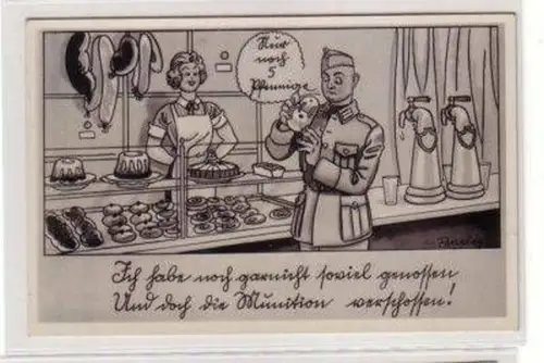 49752 Militär Humor Ak die Besoldung 1940