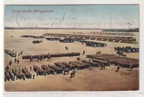 19087 Militär Ak Gruß von der Königsparade 1907