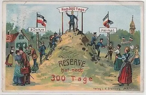 65300 Militär Ak Reserve hat noch 300 Tage 1910