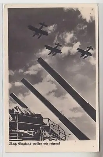 63706 Feldpost Ak Flugzeuge "Nach England wollen wir fahren!" 1940