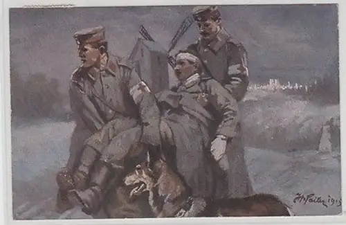 65854 Militär Ak "Der Sanitätshund im Felde" 1916