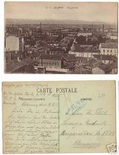 09436 Ak Frankreich deutsche Kriegsgefangenenpost 1917