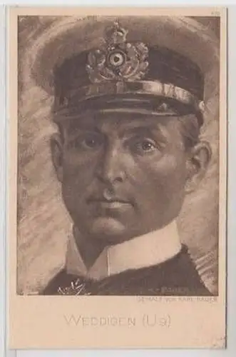 14832 Ak Kapitänleutnant Otto von Weddigen von U9 um 1916