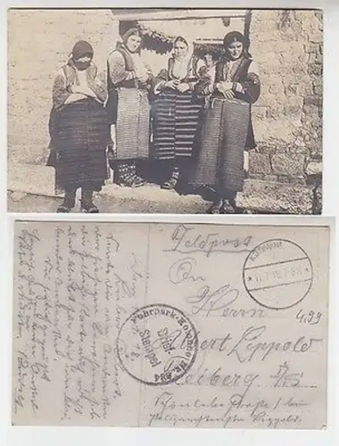 61036 Feldpost Ak Zigeunerinnen Stempel Fuhrpark Kolonne Nr.884 von 1918