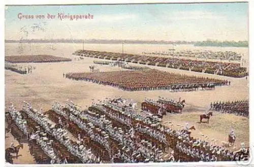 06237 Militär Ak Gruss von der Königsparade 1905