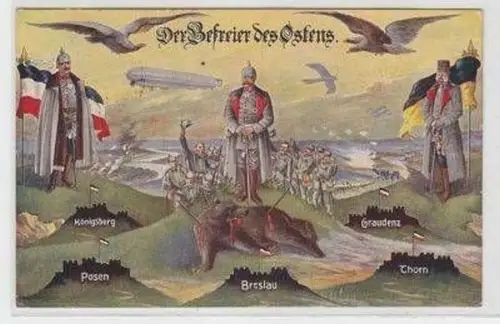 49313 Militär Ak "Der Befreier des Ostens" 1916