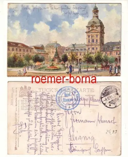 79617 Ak mit Stempel Luftschiffer Ersatzabteilung Nr.4 im 1. Weltkrieg 1915