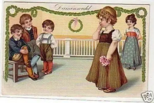 23623 Präge Ak Kinder Tanz Damenwahl 1908