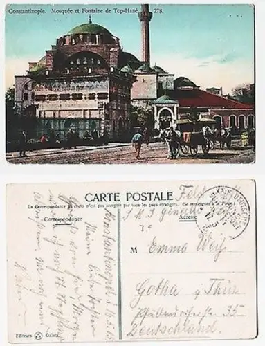 66288 Ak mit Feldpoststempel Türkei MSP Nr.14 SMS General 1915