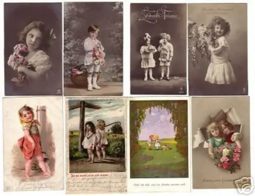 11158/8 schöne Glückwunsch Ak mit Kindern um 1910