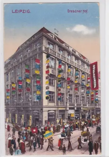 87137 AK Leipzig Dresdner Hof - Beste Grüße von der Leipziger Messe um 1910