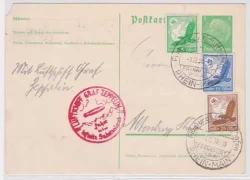 96711 Ganzsachenkarte Luftschiff 'Grad Zeppelin' Sudetenlandfahrt 1938