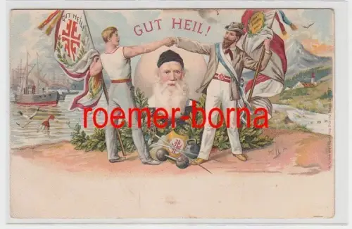 79752 Künstler Ak Gut Heil! Turner um 1900
