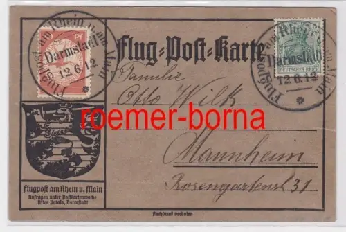 68718 Flug-Post-Karte Flugpost am Rhein u. am Main 12.6.1912