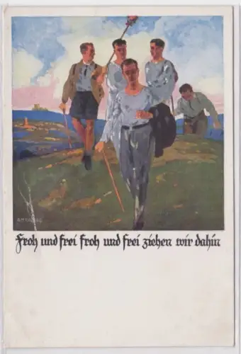 62606 Studentika Ak Froh und frei froh und frei ziehen wir dahin, Turnerschaft