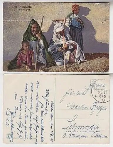 66316 Ak mit Feldpoststempel Türkei MSP Nr.14 SMS General 1918