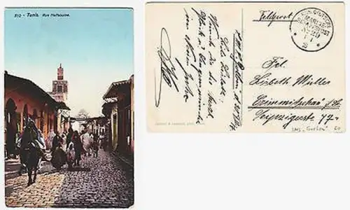 66183 Ak mit Feldpoststempel Türkei MSP Nr.29 SMS Goeben 1918