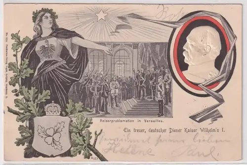 60064 Patriotika AK Kaiserproklamation in Versailles - Diener Kaiser Wilhelm's I