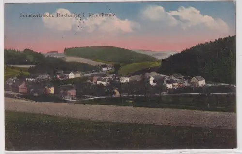 56597 Feldpost AK Sommerfrische Ruderitz im Kemnitztale 1917