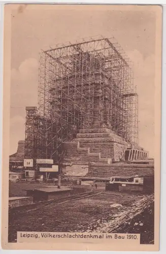 90423 AK Leipzig - Völkerschlacht-Denkmal im Bau 1910
