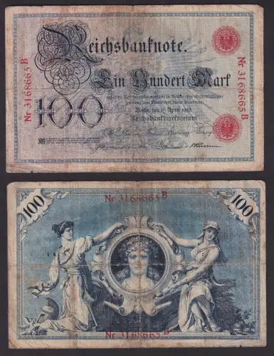100 Mark Banknote Deutsches Kaiserreich 17. April 1903 (106040)