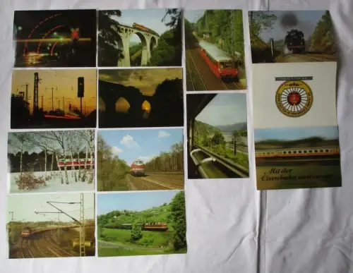 Ansichtskartenmappe mit 10 Karten Mit der Eisenbahn unterwegs ... (94581)