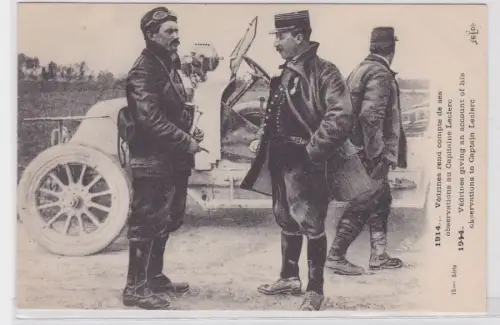 65636 Ak altes französisches Automobil im 1. Weltkrieg