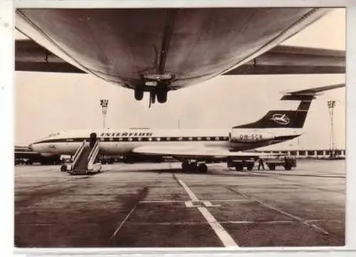 50240 DDR Ak Turbinenluftstrahl Verkehrsflugzeug TU 134 1975