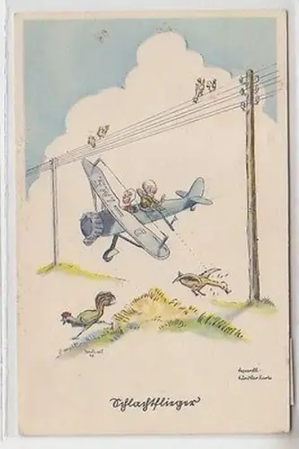 30379 Flieger Humor Ak "Der Schlachtflieger" um 1935