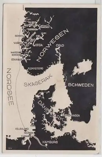 45798 Ak Schiffs Reiseroute von Hamburg nach Norwegen
