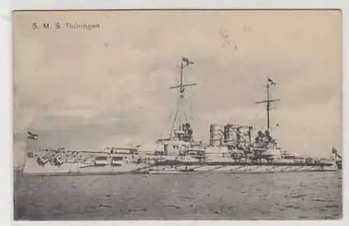 22063 Ak Kriegsschiff S.M.S. Thüringen um 1915