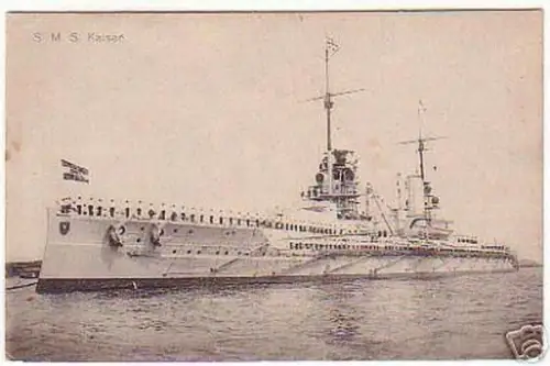 00402 Ak deutsches Kriegsschiff S.M.S. Kaiser 1918
