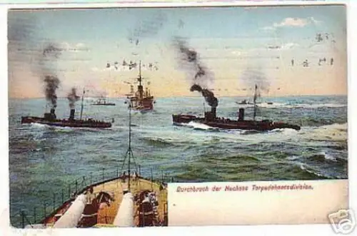 02586 Ak Durchbruch der Hochsee Torpedobootsdivision